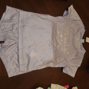 Lavender "Loved by Me" Girls' Short Sleeve Top